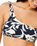 Topanga Geo Crop Bikini Top in Black