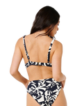 Topanga Geo Deep V Bikini Top in Black
