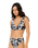 Topanga Geo Deep V Bikini Top in Black
