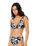 Topanga Geo Deep V Bikini Top in Black