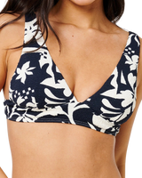 Topanga Geo Deep V Bikini Top in Black