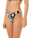 Topanga Geo Hi Leg Skimpy Bikini Bottoms in Black