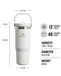 The Stanley Classic Iceflow Flip Straw Tumbler in Frost
