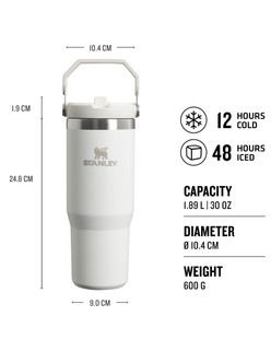 The Stanley Classic Iceflow Flip Straw Tumbler in Frost