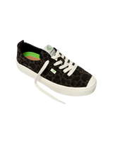 The Cariuma Womens OCA Low Shoes in Black Jaguar Print