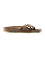 The Birkenstock Womens Madrid Big Buckle Sandals in Cognac