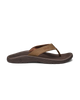 The Olukai Mens Ohana Flip Flops in Tan & Dark Java
