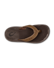 The Olukai Mens Ohana Flip Flops in Tan & Dark Java