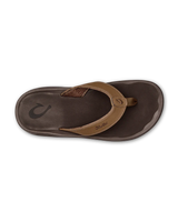 The Olukai Mens Ohana Flip Flops in Tan & Dark Java