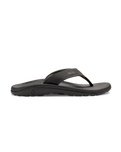 The Olukai Mens Ohana Flip Flops in Black & Dark Shadow