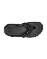 The Olukai Mens Ohana Flip Flops in Black & Dark Shadow