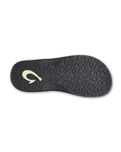 The Olukai Mens Ohana Flip Flops in Black & Dark Shadow