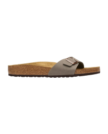 Madrid Birko-Flor Nubuck Sandals in Stone