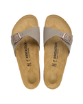 Madrid Birko-Flor Nubuck Sandals in Stone