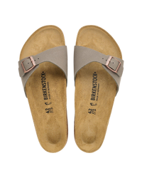 Madrid Birko-Flor Nubuck Sandals in Stone
