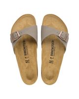 Madrid Birko-Flor Nubuck Sandals in Stone