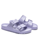 The Birkenstock Womens Arizona Essentials EVA Sandals in Purple Frog
