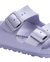 The Birkenstock Womens Arizona Essentials EVA Sandals in Purple Frog