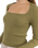 Andie Long Sleeve Knit Top in Olive
