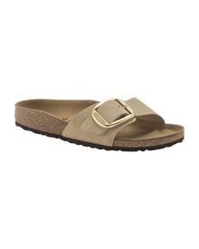 The Birkenstock Womens Madrid Big Buckle Sandals in Sandcastle
