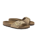 The Birkenstock Womens Madrid Big Buckle Sandals in Sandcastle
