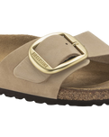 The Birkenstock Womens Madrid Big Buckle Sandals in Sandcastle