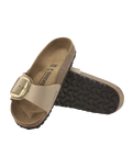 The Birkenstock Womens Madrid Big Buckle Sandals in Sandcastle