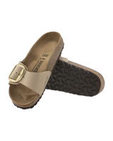 The Birkenstock Womens Madrid Big Buckle Sandals in Sandcastle