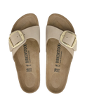 The Birkenstock Womens Madrid Big Buckle Sandals in Sandcastle