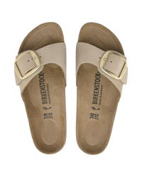 The Birkenstock Womens Madrid Big Buckle Sandals in Sandcastle