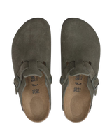 Boston Suede Leather Sandals in Thyme