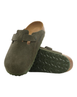 Boston Suede Leather Sandals in Thyme