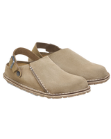 The Birkenstock Mens Lutry Premium Suede Sandals in Gray Taupe