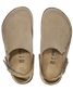 The Birkenstock Mens Lutry Premium Suede Sandals in Gray Taupe