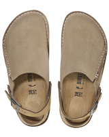 The Birkenstock Mens Lutry Premium Suede Sandals in Gray Taupe