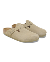 Womens Boston Suede Leather Sandals in Faded Khaki