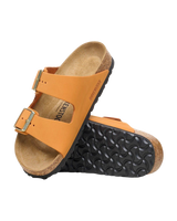 Arizona Nubuck Leather Sandals in Burnt Orange