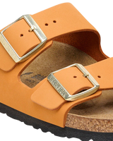 Arizona Nubuck Leather Sandals in Burnt Orange