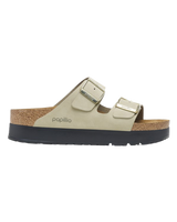 The Birkenstock Womens Papillio Arizona Platform Nubuck Sandals in Eucalyptus