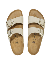 The Birkenstock Womens Papillio Arizona Platform Nubuck Sandals in Eucalyptus