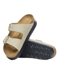 The Birkenstock Womens Papillio Arizona Platform Nubuck Sandals in Eucalyptus