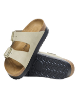 The Birkenstock Womens Papillio Arizona Platform Nubuck Sandals in Eucalyptus