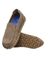 Utti Suede Leather Shoes in Grey Taupe