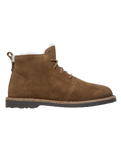 The Birkenstock Womens Uppsala Mid Shearling Suede Leather Boots in Dark Tea