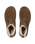 The Birkenstock Womens Uppsala Mid Shearling Suede Leather Boots in Dark Tea