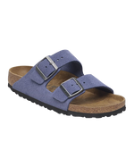 Arizona Suede Leather Sandals in Purple Dusk