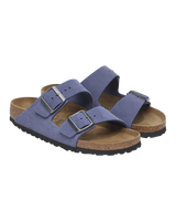 Arizona Suede Leather Sandals in Purple Dusk