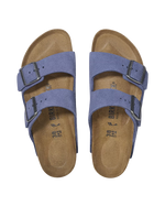 Arizona Suede Leather Sandals in Purple Dusk