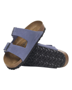 Arizona Suede Leather Sandals in Purple Dusk