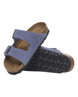 Arizona Suede Leather Sandals in Purple Dusk